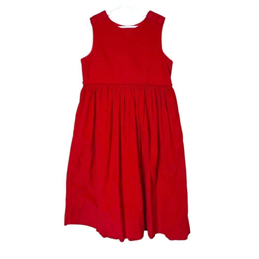 Vintage Rags Land Red Corduroy Midi Dress Size‎ 6X